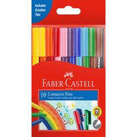 Faber Connector Pen Colour Marker Asstd Pack 10