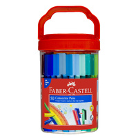 Faber Connector Pen Colour Marker Asstd Tub 50