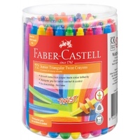 Faber Junior Twist Crayons 6mm, bucket 72 (6 ea of 12 colours)
