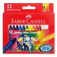 Faber Jumbo Wax Crayons 11mm diameter Box 12