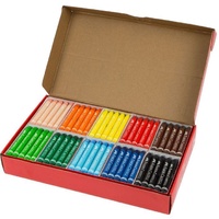 Jumbo Wax Crayons 11mm, 200 crayons (20 ea of 10 cols)