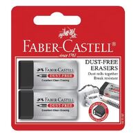 Dust-Free Eraser, Black Medium – Blister Pack of 2