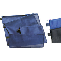 Bag Mesh College A4 Zippered Blue or Black