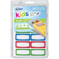 Kids Writable Labels Assorted 60 Pack*