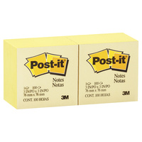 Notes Post-It 654 76X76Mm Yellow Pk12