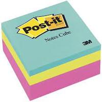 Post-It Notes CUBE 76X76mm 2027 Vibrant (BLUE GREEN PINK) - 400Sht