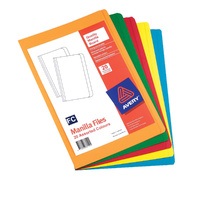 Manilla Folder Avery F/C 5 Rainbow Cols Pk20