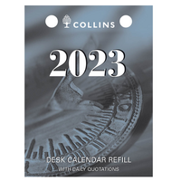 DESK CALENDAR REFILL 2023 COLLINS DCRT 76X102MM TOP PUNCH