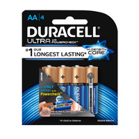 Battery Duracell Ultra with Powercheck AA (4 Pack)