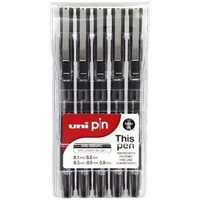 Uni Pin Fineliner Assorted 5 Piece Set (drawing pens)
