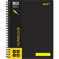 A4 Notebook 70gsm PP 240 Pages Black Q595A