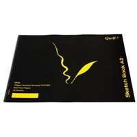 A2 Quill Sketch Book PP Short Bound 110GSM 20 Sheets - Black Q532 