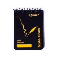 Quill Pocket Notebook PP 60gsm 112MM X 77MM 96 Pages Black Q560