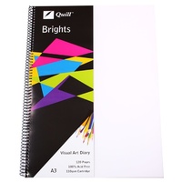 Quill Visual Art Diary PP 110GSM A3 120 Pages - Frosted