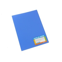A4  Bantex Display Book Tropical Fixed PP 20 Pockets - Blueberry