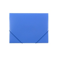 Tropical Document Wallet A4 Elastic Closure - Blue