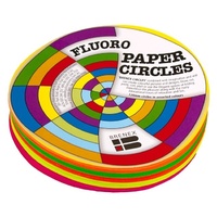 Brenex Fluoro Circles 120mm Diameter Single sided 120 Sheets Assorted Colours
