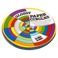 Brenex Glossy Circles 120mm Diameter 100 Sheets Assorted Colours