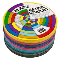 Brenex Matte Circles 120mm Diameter Double Sided 500 Sheets Assorted Colours