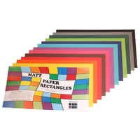 Brenex Matte Rectangles 250 x 125mm 360 Sheets Assorted Colours