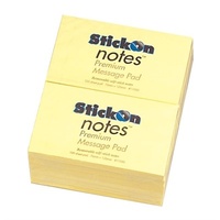 Stick On Notes 76mm x 127mm (12 Pads x 100 Sheets) Yellow