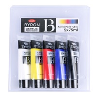 Jasart Byron Acrylic Paint 75ml Cool Primary - Set 5