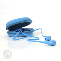 Soundscape Earphones AZURE SKIES BLUE With Remote, Mic & Case MCONNECTED*