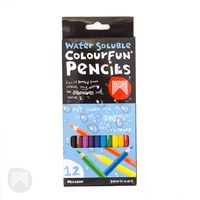 Colourfun Pencils Watersoluble - Pack 12 Micador
