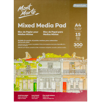 Mixed Media Pad Premium 300gsm A4 15 Sheets