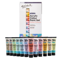 Mont Marte Acrylic Paint Set Pastel Colours 36x36ml - The Deckle