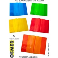 A4 Book Cover - 5 Tinted Colours - Pack Of 5*