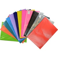 Plastic Document Wallet - Foolscap - Orange Velcro Closure       