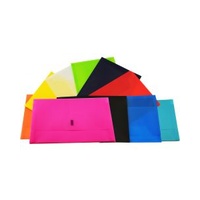Plastic Document Wallet - Foolscap - Hot Pink Closure