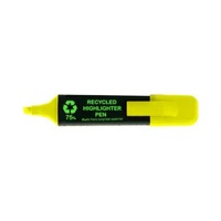 Recycled Highlighter - Black Barrel - Yellow