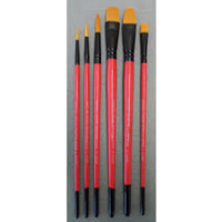 Eastart Brush Set Red Range Nylon Pkt6 Asstd