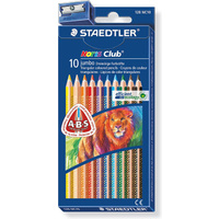 Noris Club jumbo triangular coloured pencils - assorted 10 pack 