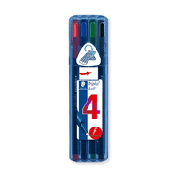 Staedtler Triplus ball ballpoint pen extra broad - wallet of 4 assorted colours