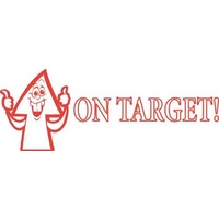 Shiny Teacher Stamp - On Target - red