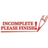 Shiny Teacher Stamp - Incomplete please finish - red