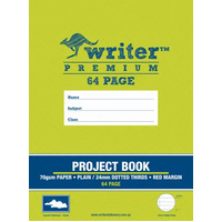 Premium Project Book 64pg plain/24mm dotted thirds + margin 330x245