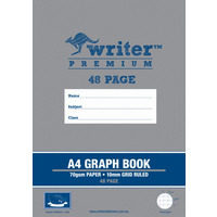 A4 Writer Premium 48pg 10mm Graph Book