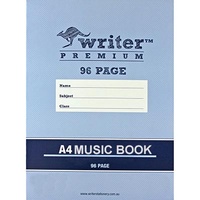 A4 Premium 96pg Music Book 8mm ruled and Staved