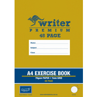 A4 Writer Premium 48pg 7mm Grid book