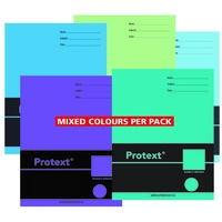 A4 64pg Exercise Book 11mm solid ruled + margin - Assorted Colours