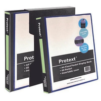 A4 60pkt Fixed Pocket Display Book, Insert Cover and spine, with PP Box - Black