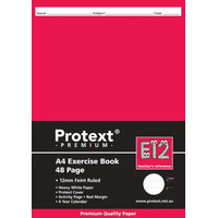 A4 48pg Premium Exercise Book 12mm Solid Ruled + Margin 