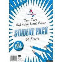 A4 Year 2 Student Looseleaf Paper Pkt50