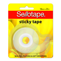 Tape Strong Sticky Sellotape On Dispenser 18Mmx25M (960115)