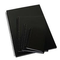Notebook Leathergrain A5 Spiral Ruled 210 X 148Mm Black 200 Page Ruled