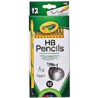 Pencil Graphite Hb Eraser Tip Box 12